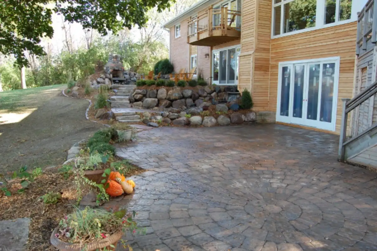 Wayzata backyard after outdoor living project by Landscape Charlie