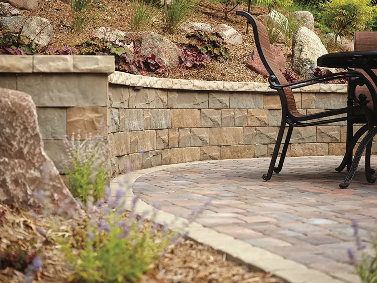 Landscape Charlie team at work on a residential hardscape project