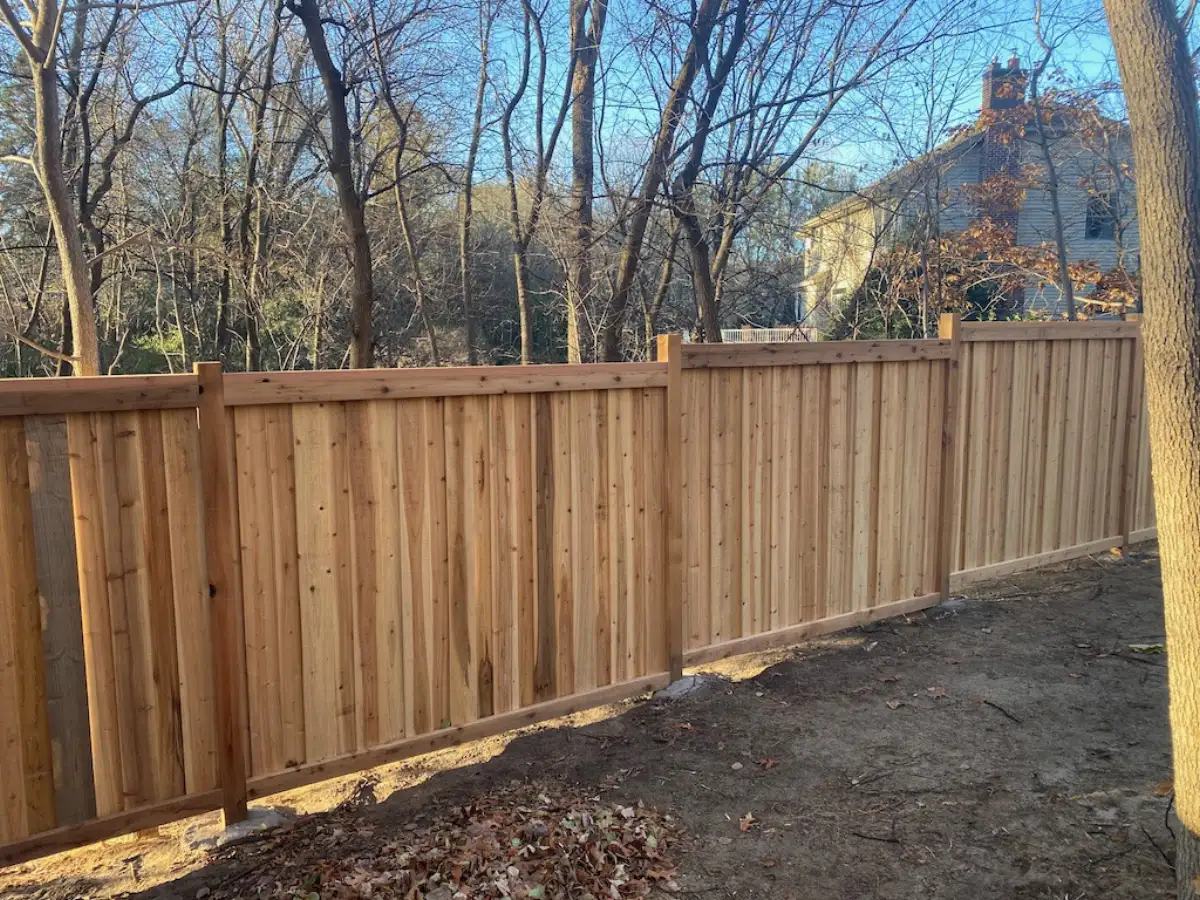 Custom privacy fence installation