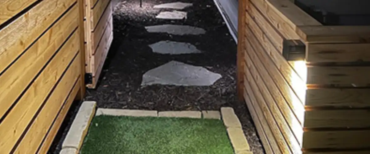 Low-voltage landscape lighting highlighting patio and garden in Deephaven